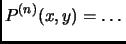 $\displaystyle P^{(n)}(x,y) = \dots$